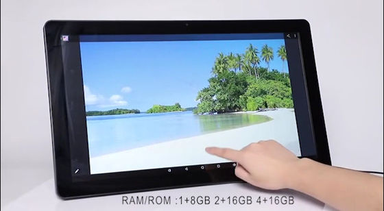 จอแสดงผลป้ายดิจิตอล LCD ขนาด 10.1 นิ้วระบบ Android Quad Core All In One Capacitive Touch