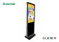 UHD Indoor Multi Touch จอแสดงผล LCD Kiosk ชั้นวางโฆษณาแบบยืน