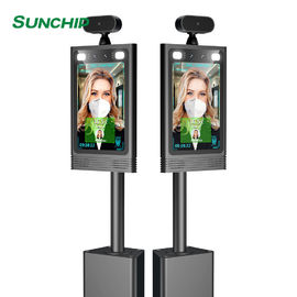 8 นิ้วจอแสดงผล LCD Android 5.1 Face Recognition เครื่องวัดอุณหภูมิอินฟราเรด