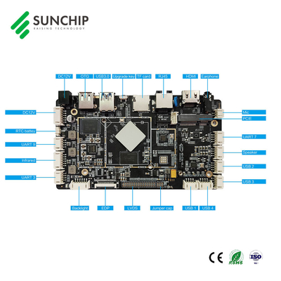 หน้าจอสัมผัสแบบโต้ตอบเมนบอร์ด Rockchip RK3566 Quad Core LVDS HD-MI 4K Arm Android เมนบอร์ด